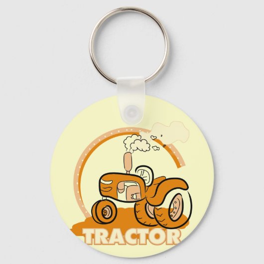 Orange Tractor Tshirts and Gifts Schlüsselanhänger (Vorderseite)