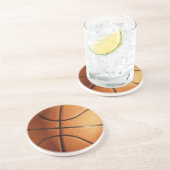 Orange Traditional Basketball, Getränkeuntersetzer (Seite)