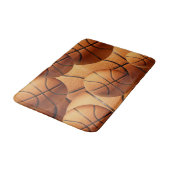 Orange Traditionelle Basketballs Memory Foam Bathm Badematte (Schrägansicht)