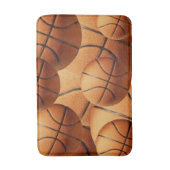 Orange Traditionelle Basketballs Memory Foam Bathm Badematte (Vorderseite Vertikal)