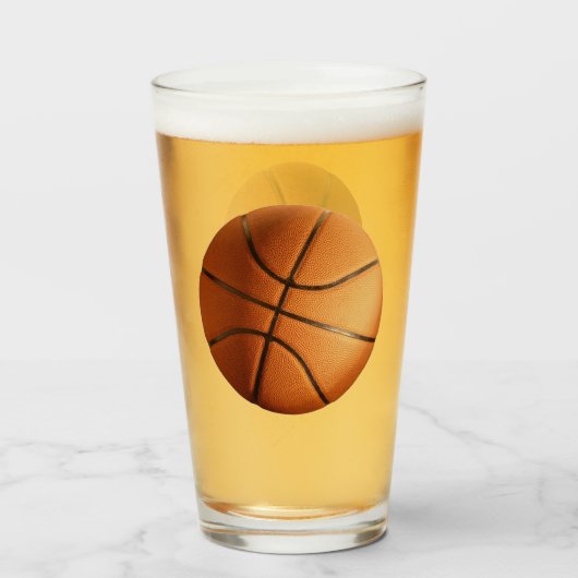 Orange Traditioneller Basketball, Glas (Vorne (Gefüllt))