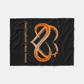 Orange tragen bei chronisch lymphatischer Leukämie Fleecedecke (Vorderseite (Horizontal))