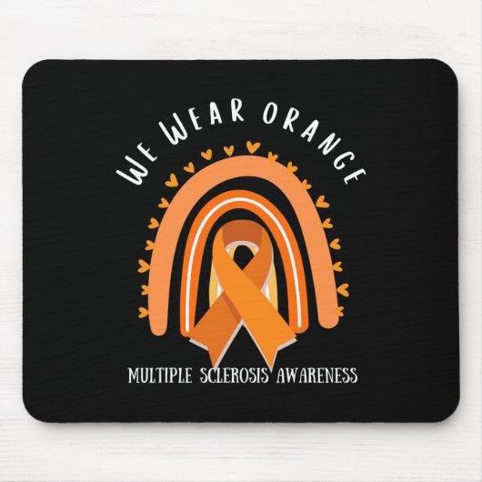 Orange tragen bei Multipler Sklerose Mousepad (Vorne)