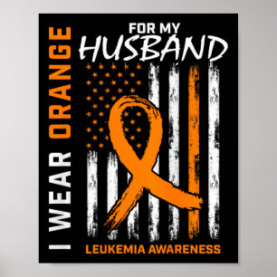 Orange tragen für die Leukämie bei Husbys Bewussts Poster