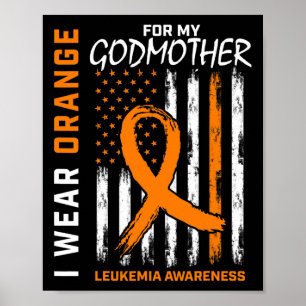 Orange tragen für Godmütterleukämie Bewusstsein Am Poster