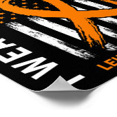 Orange tragen für Götzenleukämie Bewusstsein Ameri Poster (Ecke)