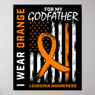 Orange tragen für Götzenleukämie Bewusstsein Ameri Poster