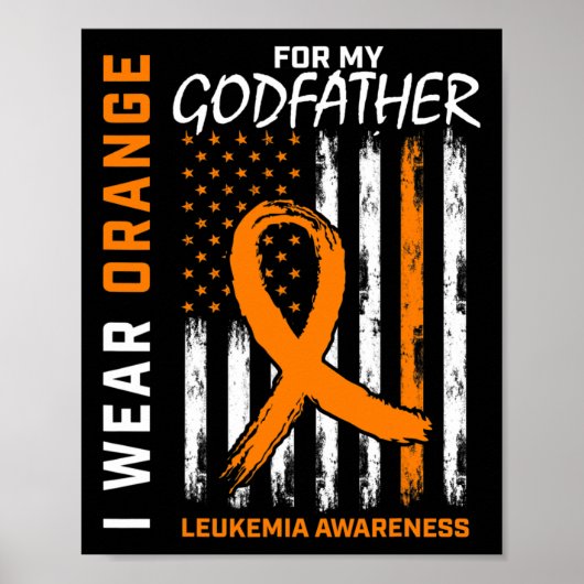 Orange tragen für Götzenleukämie Bewusstsein Ameri Poster (Vorne)