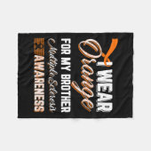 Orange tragen für meine BrustMultiple Sklerose Fleecedecke (Vorderseite (Horizontal))