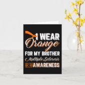 Orange tragen für meine BrustMultiple Sklerose Karte (Gelbe Blume)
