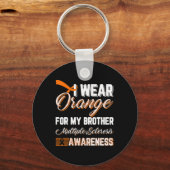 Orange tragen für meine BrustMultiple Sklerose Schlüsselanhänger (Vorderseite)