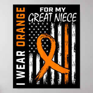 Orange tragen für meine Leukämie-Bewusstsein der G Poster