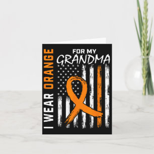 Orange tragen für meine Oma Leukämie Krebs Awarene Karte