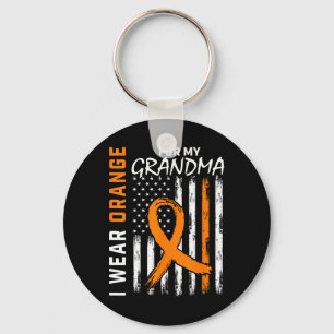 Orange tragen für meine Oma Leukämie Krebs Awarene Schlüsselanhänger
