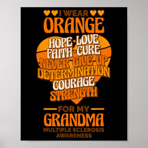 Orange tragen für meine Oma-Multiple Sklerose Awar Poster