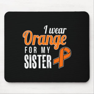 Orange tragen für meine Schwester Leukämie Bewusst Mousepad