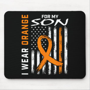 Orange tragen für meine Sohn Leukämie Krebs Bewuss Mousepad