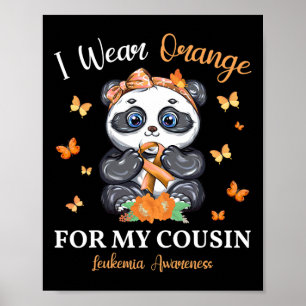 Orange tragen für meinen Cousin Leukämie Sensibili Poster