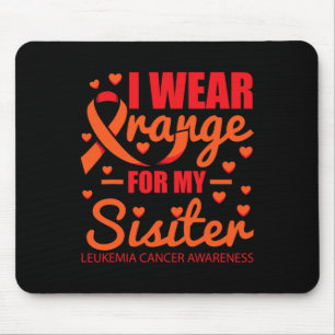 Orange tragen für Schwesterleukämie Mousepad