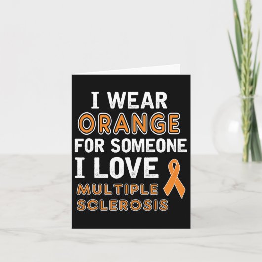 Orange tragen - Multiple Sklerose Bewusstsein Karte (Vorderseite)