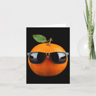 Orange trägt Sonnenbrille Karte