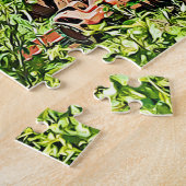 Orange Traktor auf dem Bauernhof Puzzle (Seite)