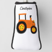 Orange Traktor Design Golf Headcover (Rotieren 90)