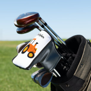 Orange Traktor Design Golf Headcover