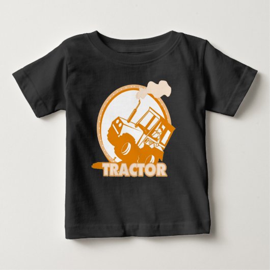 Orange Traktor Farm Machines Baby T-shirt (Vorderseite)