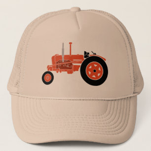 Orange Traktor-Hut Truckerkappe