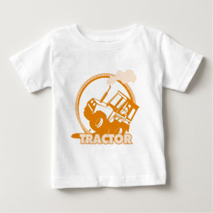 Orange Traktor-landwirtschaftliche Maschinen Baby T-shirt