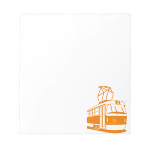 Orange Tram Notizblock