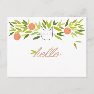 Orange Tree Cat Postkarte