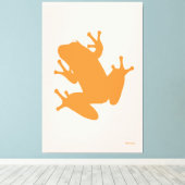 Orange Tree Frog Gallery Wrap Leinwand (Insitu (Holzboden))