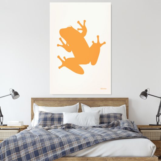 Orange Tree Frog Gallery Wrap Leinwand (Insitu (Schlafzimmer))