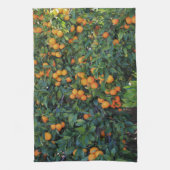 Orange Tree Green Blätter Frucht Orangen Geschirrtuch (Vertikal)