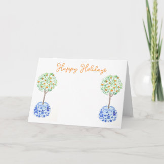 Orange Tree Holiday Card Karte