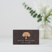 Orange Tree Logo Lifestyle Coach Holistic Health Visitenkarte (Stehend Vorderseite)