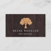 Orange Tree Logo Lifestyle Coach Holistic Health Visitenkarte (Vorderseite)