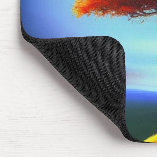 Orange Tree on a Cliffside Mousepad (Ecke)
