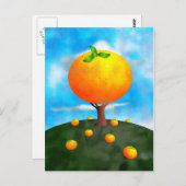 Orange Tree Postkarte (Vorne/Hinten)