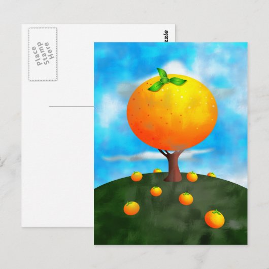 Orange Tree Postkarte (Vorne/Hinten)