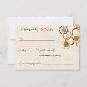 Orange Tree Rings Herbst Hochzeit im Herbst RSVP K Karte
