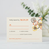Orange Tree Rings Herbst Hochzeit im Herbst RSVP K Karte (Stehend Vorderseite)