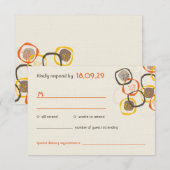 Orange Tree Rings Herbst Hochzeit im Herbst RSVP K Karte (Vorne/Hinten)