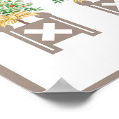 Orange tree Topiary Beige Chinoiserie Kunstdrucke Poster (Ecke)