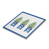 Orange tree Topiary Blue Chinoiserie Fliese (Seite)