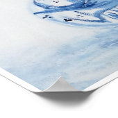 Orange Tree Topiary Blue Ginger Jar Art Print Poster (Ecke)