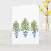 Orange Tree Topiary Blue Ginger Jar Jars Card Karte (Gelbe Blume)