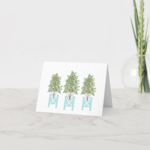Orange Tree Topiary Blue Ginger Jar Jars Dankeskarte